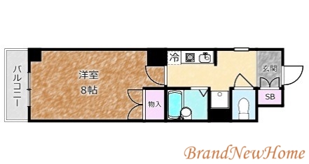 堺市堺区北瓦町のマンションの間取り