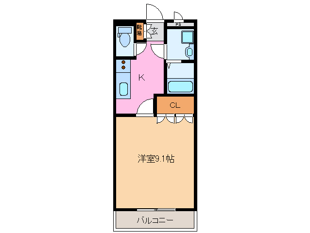 松阪市曽原町のマンションの間取り