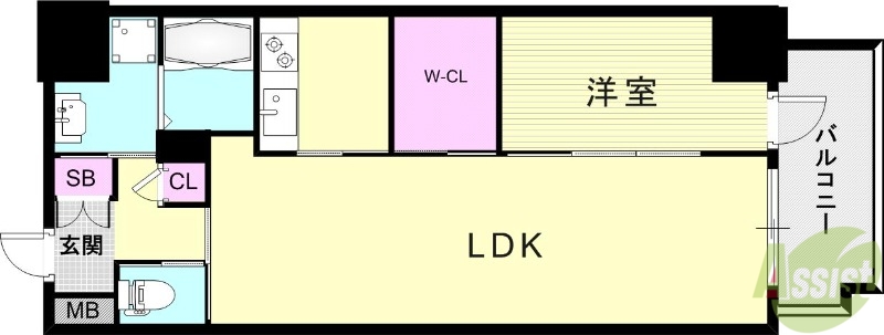 zonna神戸磯上通の間取り