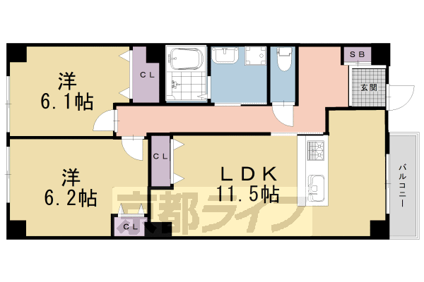 究理堂マンションの間取り