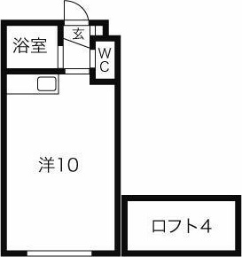 札幌市中央区南十八条西のマンションの間取り