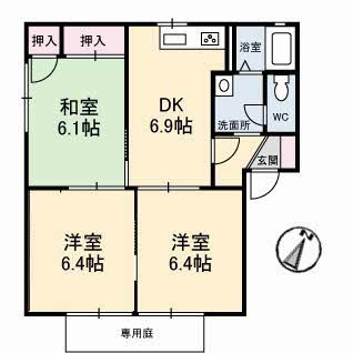 ハイマート白石B棟の間取り