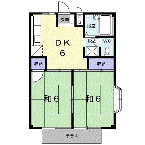 メゾンパールＢの間取り