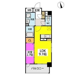 福岡市南区井尻のマンションの間取り