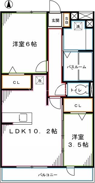 ＣＡＰＥ　ＫＡＮＥＫＯ　Ｂ棟の間取り