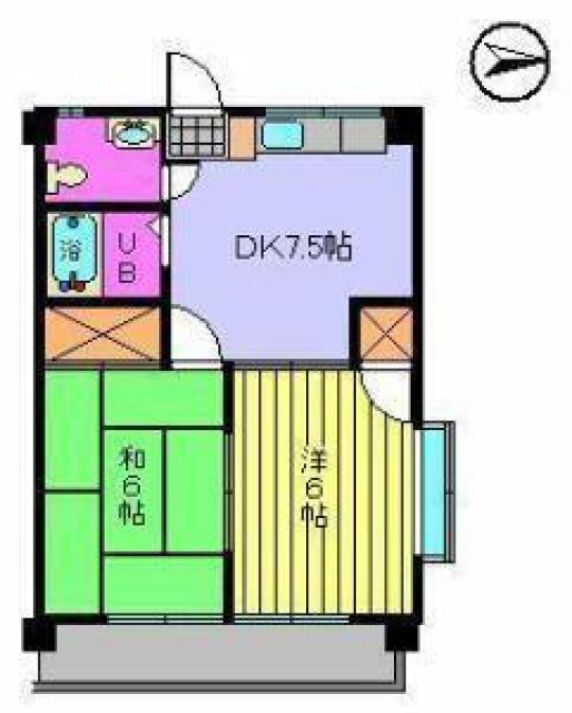 松山市雄郡のマンションの間取り