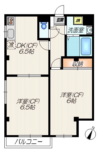 大田区大森東のマンションの間取り