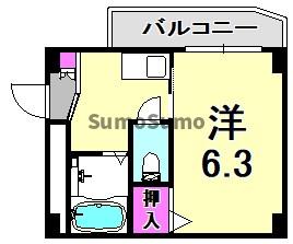 尼崎市神田中通のマンションの間取り