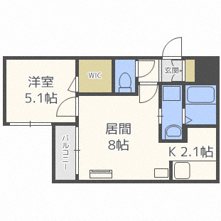 セルバテール南15条の間取り