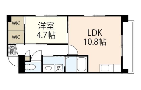 カーサあくら通りの間取り