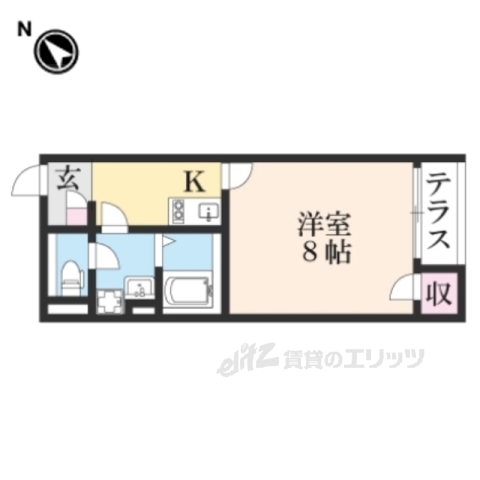 与謝郡与謝野町字岩滝のアパートの間取り