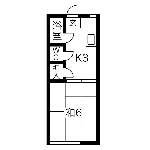 姫宮ハイツの間取り