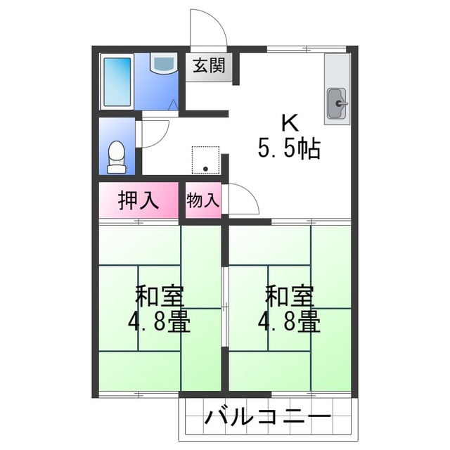 タウニィ美園の間取り