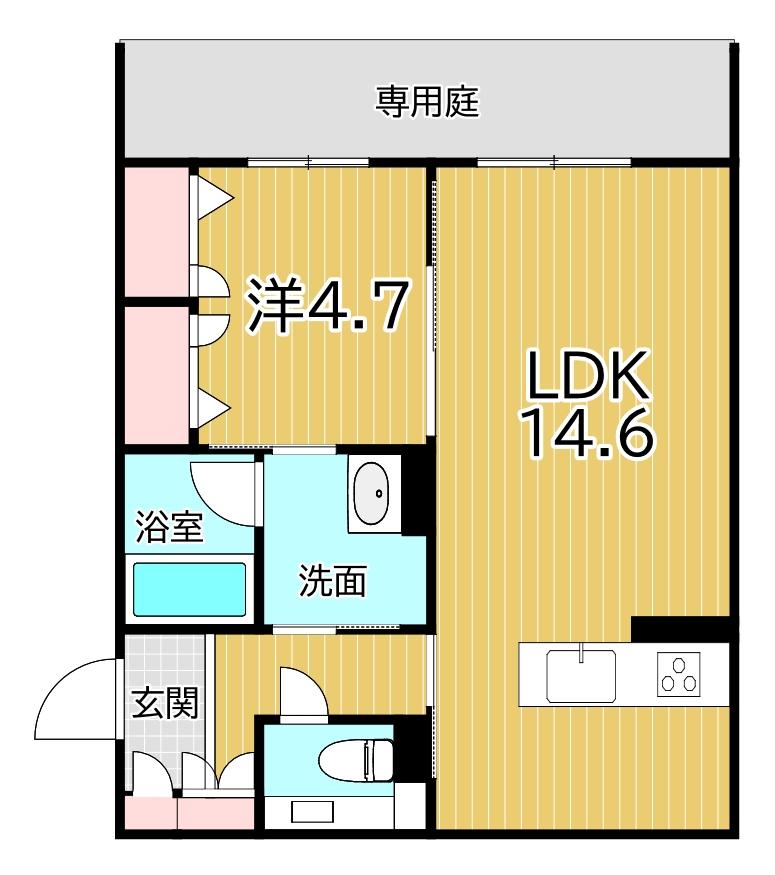 北九州市八幡西区堀川町のマンションの間取り