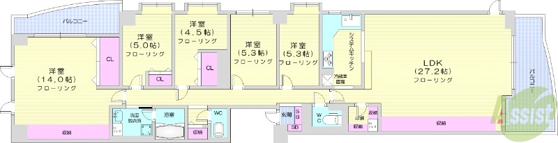 【ヴィザージュ麻生の間取り】