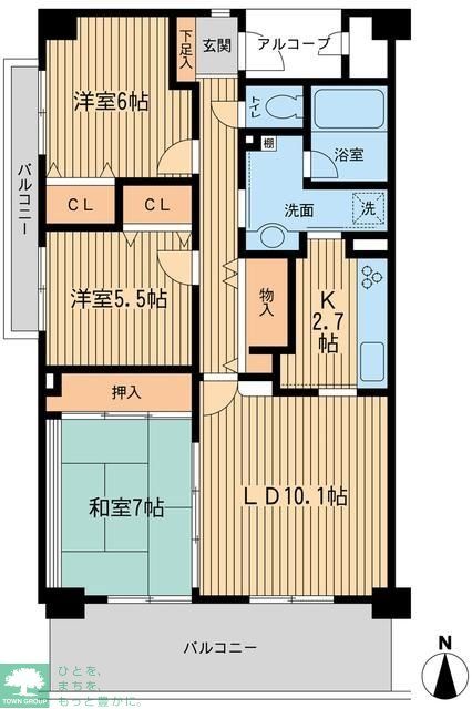 アソシエール野方の間取り