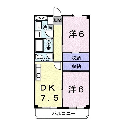 羽島郡笠松町無動寺のマンションの間取り