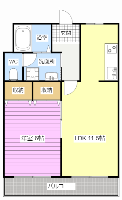 ラフォーレ中里の間取り