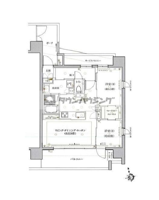 【台東区浅草のマンションの間取り】