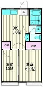 大田区久が原のアパートの間取り