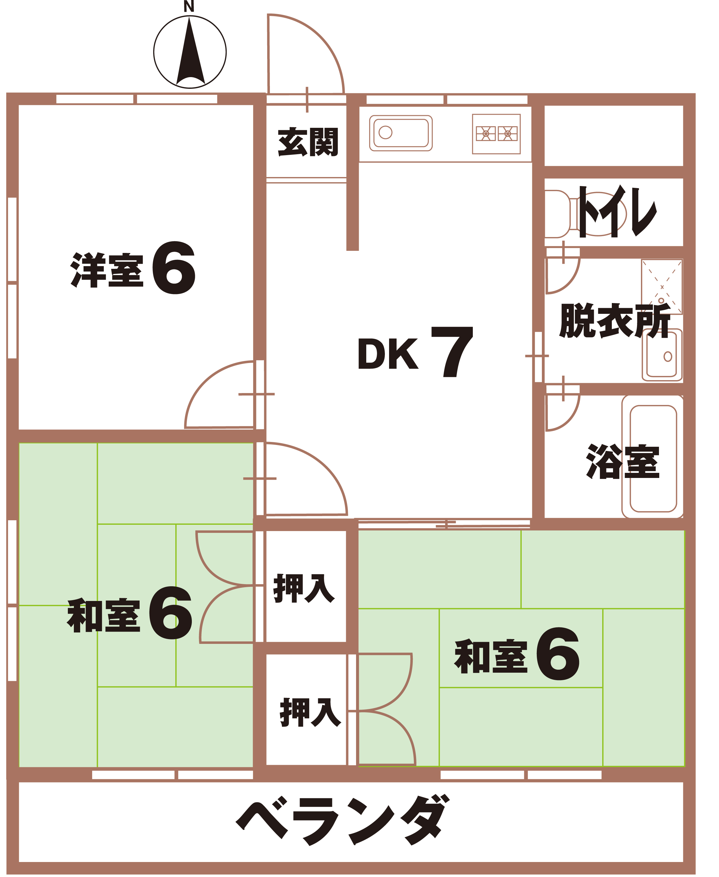 山陽ハイツ三番館の間取り