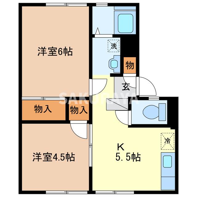 エントピア大月の間取り