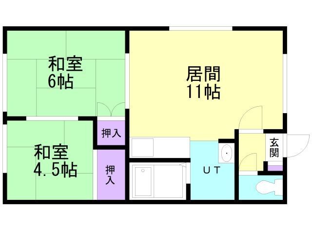 リバーハイツの間取り