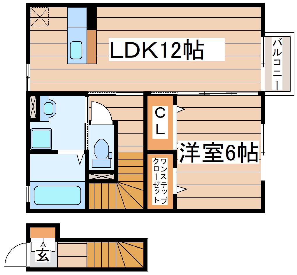 ベルメゾンAの間取り