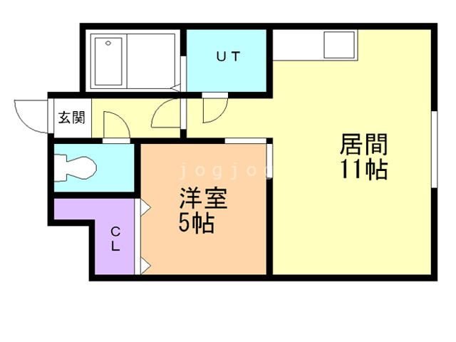 札幌市白石区北郷二条のマンションの間取り