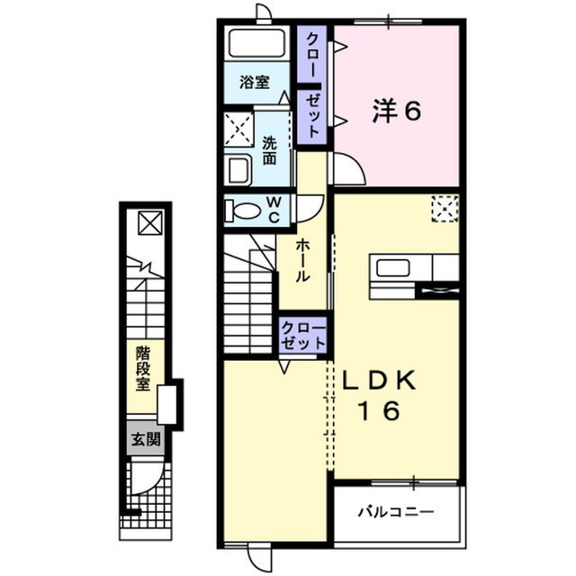 上田市築地のアパートの間取り