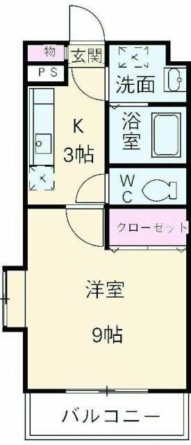 袋井市愛野南のマンションの間取り