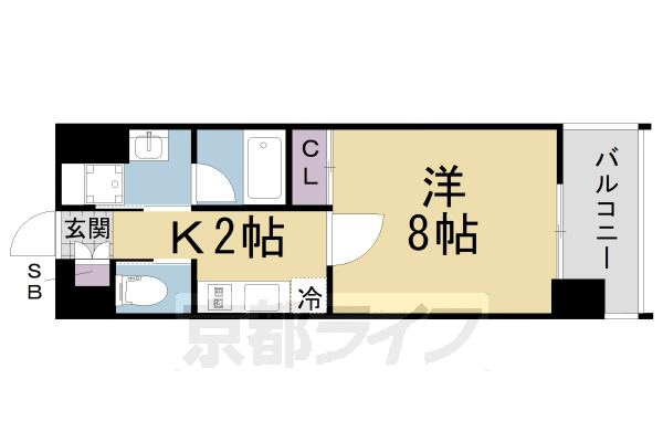 城陽市寺田のマンションの間取り