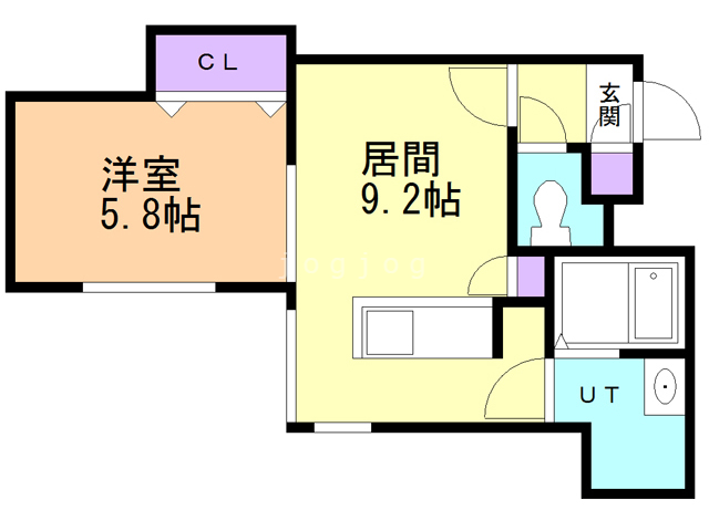 札幌市豊平区美園一条のマンションの間取り