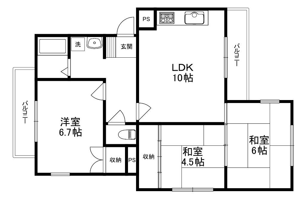 サニーパーク松川の間取り