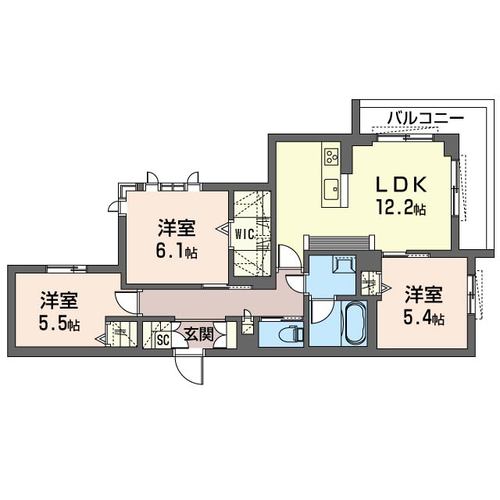 志木市柏町のマンションの間取り