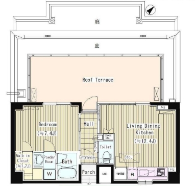 新宿区北新宿のマンションの間取り