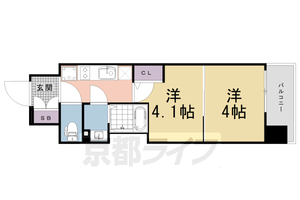 エステムコート京都祥邸の間取り