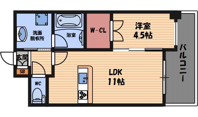 茨木市若草町のマンションの間取り