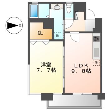 スタジオスクエア泉の間取り