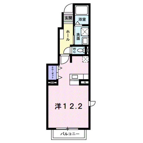 エクスブルーミナトＡの間取り