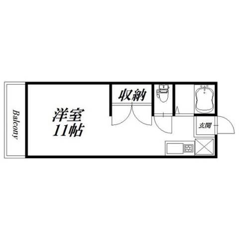 浜松市中央区根洗町のマンションの間取り