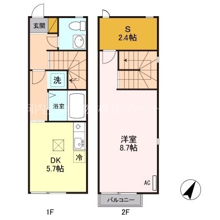 リースランドテクノ Dの間取り