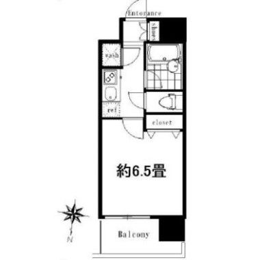 港区芝浦のマンションの間取り