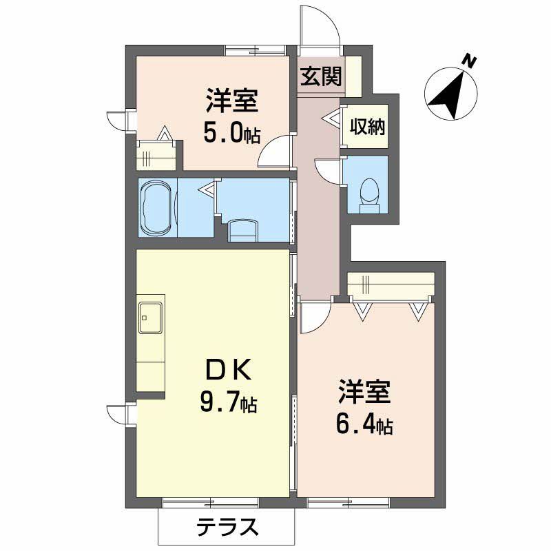 ＪＲ山陽本線 福山駅 徒歩26分 2階建 築22年の間取り写真