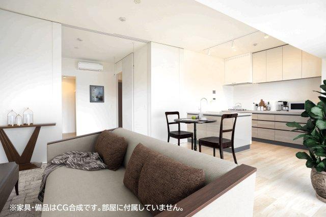 居室・リビング　※家具・備品はCG合成です。部屋に付属していません。