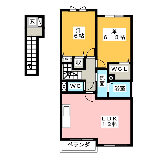 スカイブルーの間取り写真