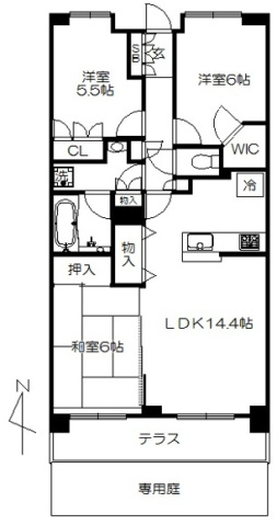 クレサージュ松戸六高台の間取り写真
