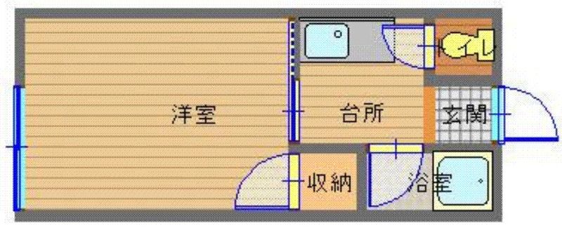 長崎県西彼杵郡長与町高田郷（アパート）の賃貸物件の間取り