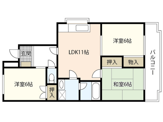 【カネオハイツの間取り】