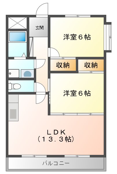 ベルテ白子の間取り